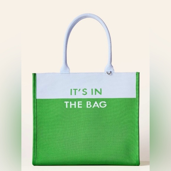 NWT • Kate Spade x Target Green/Blue Colorblock Knit Tote Bag